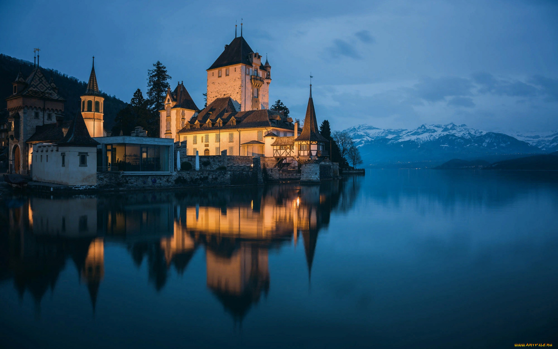 ,   , , oberhofen, castle, lake, thun, switzerland